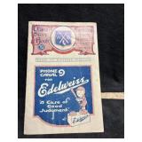1919 Reds/White Sox Score Card