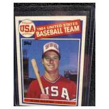 1985 Mark McGuire RC USA Card ding on corner