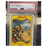 1981 Kelloggï¿½s Rickey Henderson PSA 9