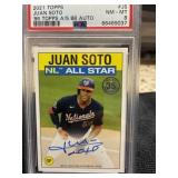 2021 Topps Juan Soto Auto PSA8