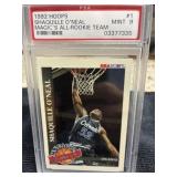 1992 Hoops Shaquille Oï¿½Neal PSA 9 Magicï¿½s all