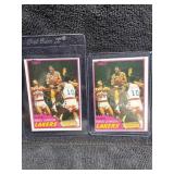 1981 Magic Johnson cards Qty 2 off center