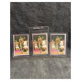 1981 Magic Johnson cards Qty 3 off center