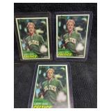 1981 Topps Larry Bird 2nd year cards qty 3 off
