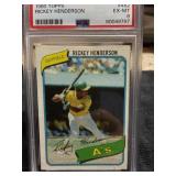 1980 Topps Rickey Henderson RC PSA 6