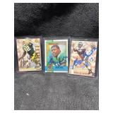 Qty 3 Reggie White Autographed cards no