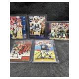 Qty 5 NFL Quarterback Autograph Stars, No