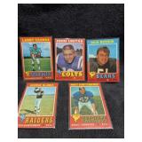 1971 Topps Football Star lot of 5.  Johnny Unitas