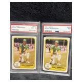 1981 Rickey Henderson 2 cards PSA 9 and 7