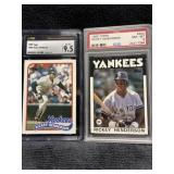 1989/1986 Topps Rickey Henderson grade lot
