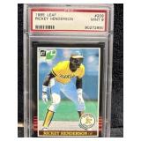 1985 Leaf Rickey Henderson PSA 9