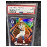 2020 Panini Phoenix Justin Herbert PSA 9 Fire