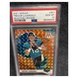 2021 Mosaic Trevor Lawrence Reactive Orange PSA 10