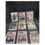 Qty 9 Rickey Henderson Lot 81 card has spot on