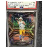 2020 Panini Select Justin Herbert Die Cut PSA 10
