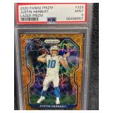 2020 Panini Prizm Justin Herbert Lazer Prizm PSA 9