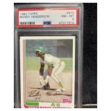 1982 Topps Rickey Henderson PSA 8