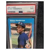 2987 Fleer Rickey Henderson PSA 9