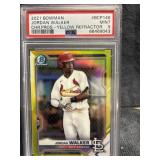 2021 Bowman Jordan Walker Yellow Ref. 56/75 PSA 9