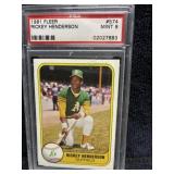 1981 Fleer Rickey Henderson PSA 9