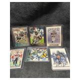 Qty 6 NFL Star RB Autograph Cards no