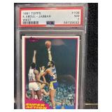 1981 Topps Kareem Abdul Jabbar PSA 7 super Action