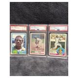 Rickey Henderson 1981-82-83 Topps graded lot
