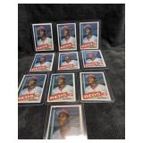 Qty 10 Eric Davis 1985 RC Cards