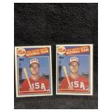 Qty 2 1985 Topps Mark McGwire RC lot