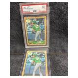 1987 Topps Mark McGwire RC (2) PSA 9 and one