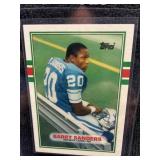 1989 Topps traded Barry Sanders NM off center a