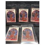 1989/90 Hoops Michael Jordan lot of 5