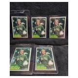 1981/82 Topps Larry Bird lot of 5, 2nd year card