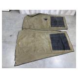 military-style olive drab canvas shooting mats