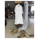 Wedding Dress Size Unknown, Sheepskin Rugs