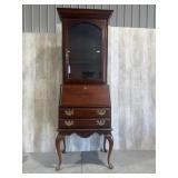 Queen Anne style mahogany secretary desk f