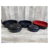 Granite Ware speckled enamelware roaster pans