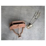 Fireplace set, shelf