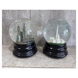 (2) Snow Globes