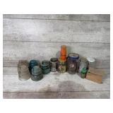 Glass Insulators, Misc Jars w/ Contents