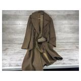 Army wool trench coat