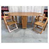 Mid Century Danish teak drop leaf dining table