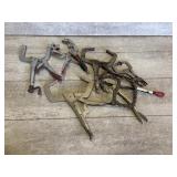 Assortment of C clamp vise grips