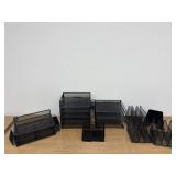 Set of Black Mesh Office Organizers