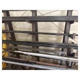 Industrial pipe rack with black pipes