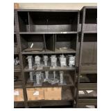 Metal shelf with adjustable gas risers