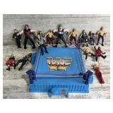 WWF Wrestling Ring with Wrestlers