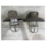 (2) Industrial-Style Farmhouse Caged Hanging