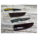 Textured hunting knife, deer cut out knife