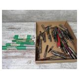 End mills, twist drill bits